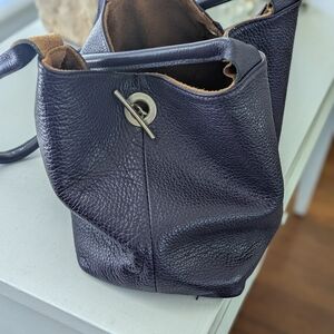 Elegant Purple Leather Women's Bag